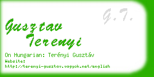 gusztav terenyi business card