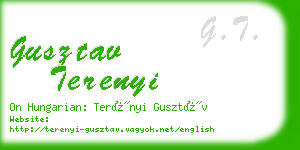 gusztav terenyi business card